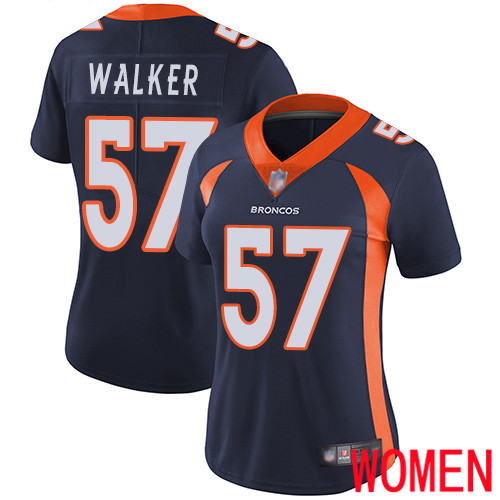 Women Denver Broncos 57 Demarcus Walker Navy Blue Alternate Vapor Untouchable Limited Player Football NFL Jersey
